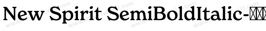 New Spirit SemiBoldItalic字体转换